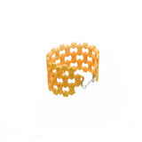 Wide Geometric Lace Bangle - Vertigo