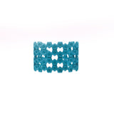 Wide Geometric Lace Bangle - Vertigo