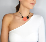Coral Short 3 Element Necklace - Vertigo by Varily Jewelry