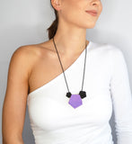 Lilac Long 3 Element Necklace - Vertigo by Varily Jewelry