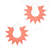 Hoops XL - Rainforest Coral by Varily Jewelry