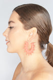 Hoops XL - Rainforest Coral Earrings