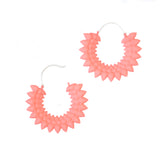 Coral Hoop Earrings - Dahlia Back