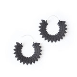 Black Hoop Earrings - Dahlia Back