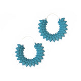 Dark Teal Hoop Earrings - Dahlia Back