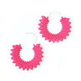 Fuchsia Hoop Earrings - Dahlia Back