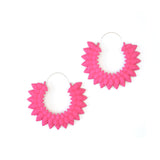 Hoop Earrings - Dahlia Fuchsia by Varily Jewelry