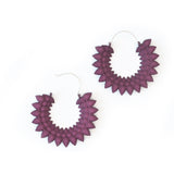 Plum Hoop Earrings - Dahlia Back