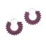 Hoop Earrings - Dahlia Plum by Varily Jewelry