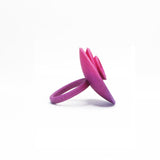 Purple & Fuchsia Round Ring - Vertigo by Varily Jewelry Side View