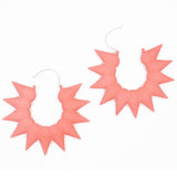 Coral Back Hoops XL - Rainforest Hoop Earrings