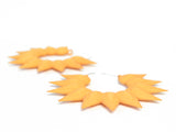 Citrus Back Hoops XL - Rainforest Hoop Earrings