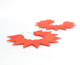 Tangerine Side Hoops XL - Rainforest Hoop Earrings