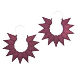 Plum Back Hoops XL - Rainforest Hoop Earrings