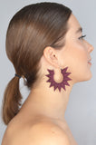 Hoops XL - Rainforest Plum Earrings