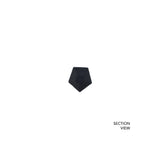 Section View of Long Pentagon Earrings XL - Vertigo