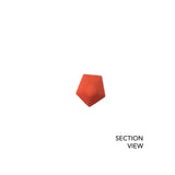 Section View - Long Pentagon Earring