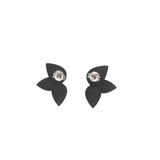 Black Seed Stud Earrings Back
