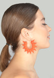 Hoops XL - Rainforest Tangerine Earrings