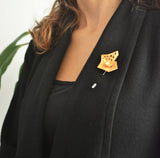 Citrus Pinwheel Geometric Brooch - Vertigo Collection by Varily Jewelry