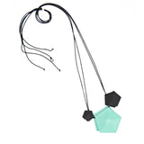 Aqua and Black 3 Element Necklace