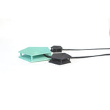 Aqua Side View 3 Element Geometric Necklace - Vertigo by Varily Jewelry