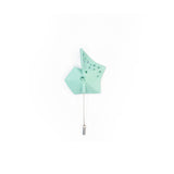 Aqua Back View of  Pinwheel Geometric Brooch - Vertigo Collection by Varily Jewelry
