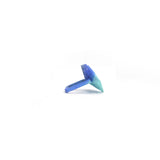 Aqua Teal Blue Cocktail Ring Perforated - Vertigo