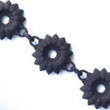 Flower Chain Bracelet - Dahlia in Black 