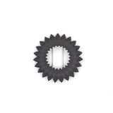 Flower Brooch - Dahlia Black Front