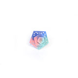 Blue Coral Aqua Cocktail Ring Perforated - Vertigo
