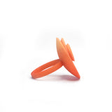 Citrus & Tangerine Round Ring - Vertigo by Varily Jewelry Side View