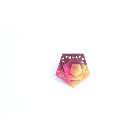 Plum Fuchsia Citrus Cocktail Ring Perforated - Vertigo