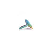Citrus Fuchsia Teal Cocktail Ring Perforated - Vertigo Side View