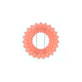 Flower Brooch - Dahlia Coral Back