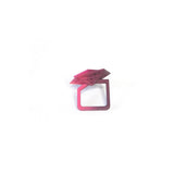 Coral Fuchsia Plum Cocktail Ring Perforated - Vertigo Side View