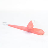 Coral Long Pentagon Earrings XL - Vertigo Side View