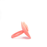 Coral Round Ring - Vertigo by Varily Jewelry Side View