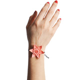 Flower Bracelet - Dahlia Coral