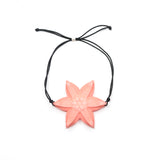 Dahlia Flower Bracelet Coral Back