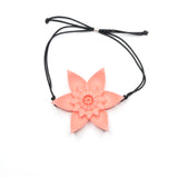 Flower Bracelet - Dahlia Coral Front