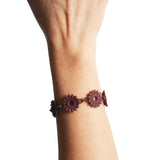 Plum Flower Chain Bracelet - Dahlia Collection