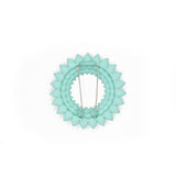 Flower Brooch - Dahlia Aqua Back