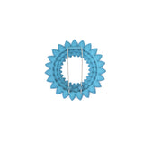 Flower Brooch - Dahlia Dark Teal Back