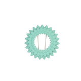Flower Brooch - Dahlia Aqua Front