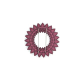 Flower Brooch - Dahlia Plum Back