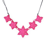 Fuchsia 5 Flower Necklace - Dahlia Back