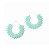 Hoop Earrings - Dahlia Aqua by Varily Jewelry