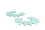 Aqua Hoops XL - Rainforest Hoop Earrings