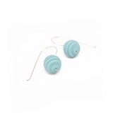 Aqua Sphere drop geometric earrings - Optical Collection